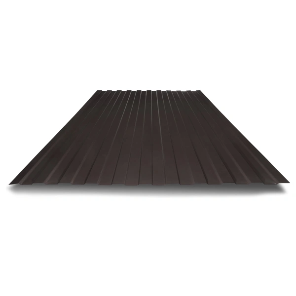 Профнастил С8 0,5 мм серо коричневый RAL 8019 1м